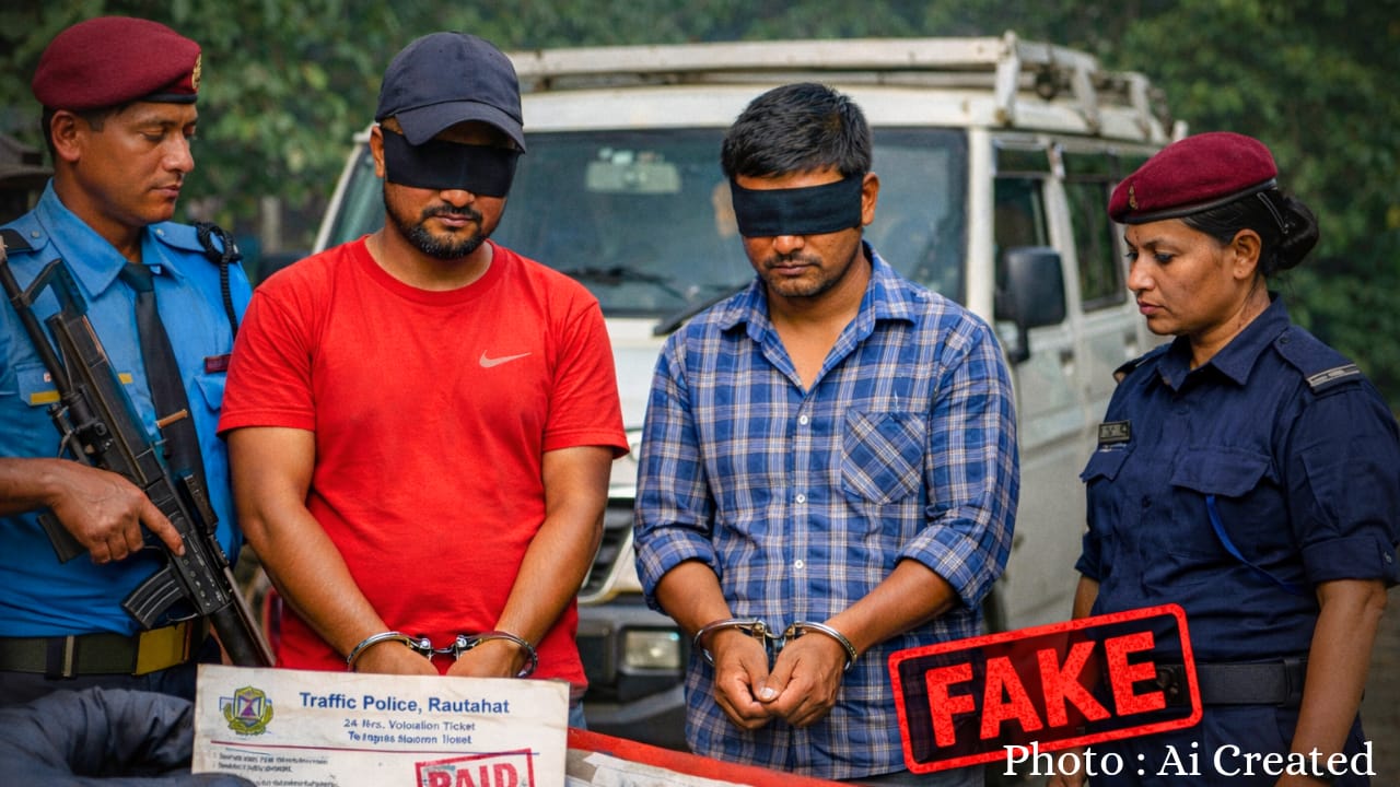नक्कली ट्राफिक रसिद देखाएर जाँच छल्ने प्रयास, सर्लाहीका दुई चालक पक्राउ