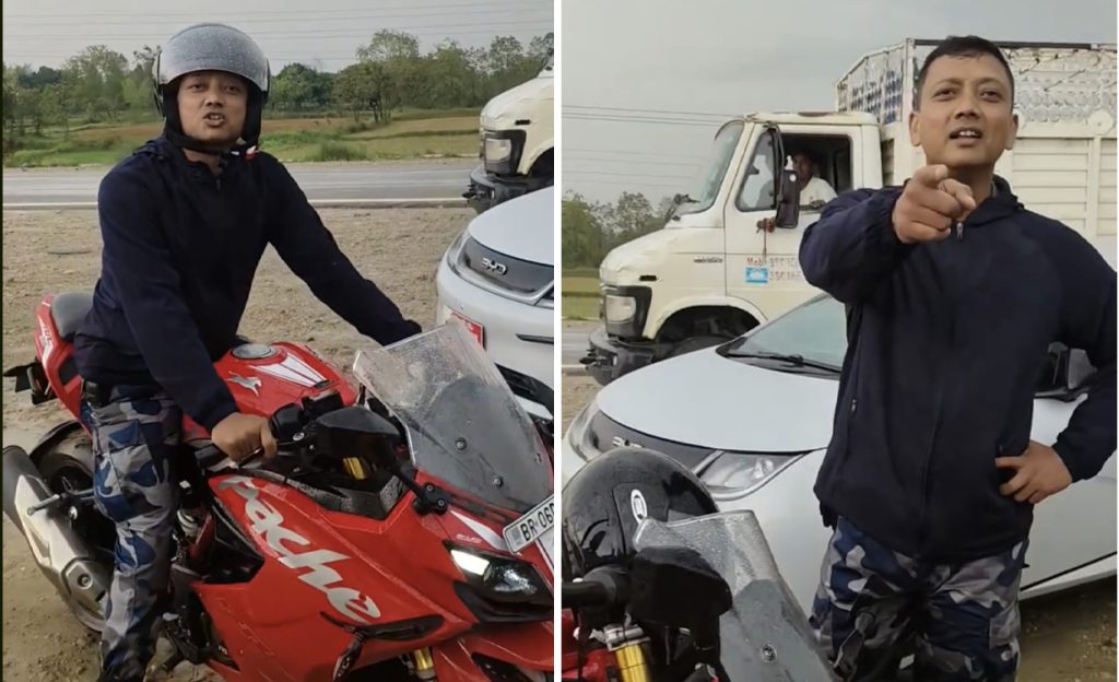 भारतीय नम्बर प्लेटको मोटरसाइकल प्रयोग विवादपछि सशस्त्र डीएसपी हमाल छिन्नमस्ता बाहिनी तानिए