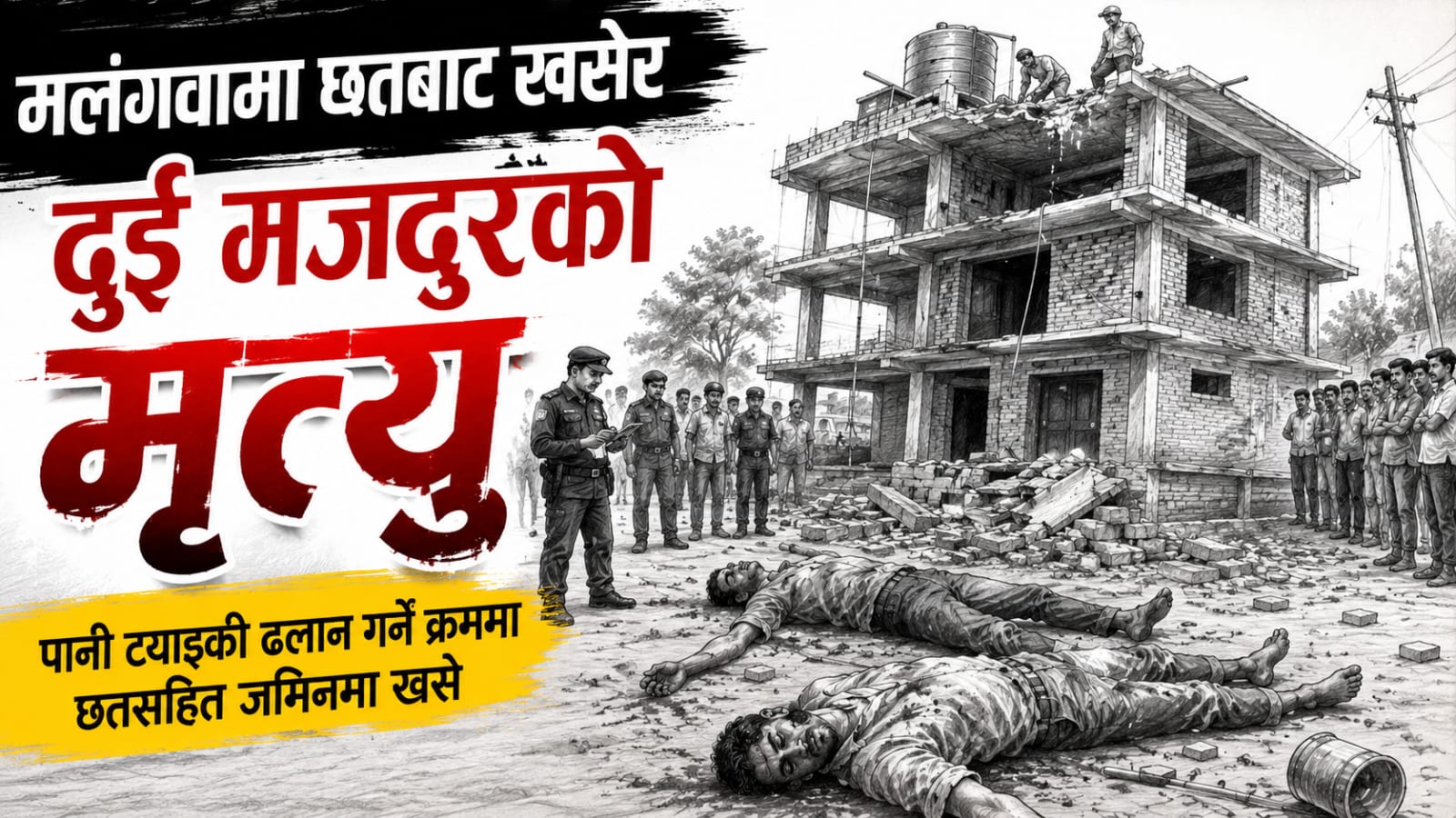 मलंगवामा निर्माणाधीन घरको छत भत्किँदा दुई मजदुरको मृत्यु